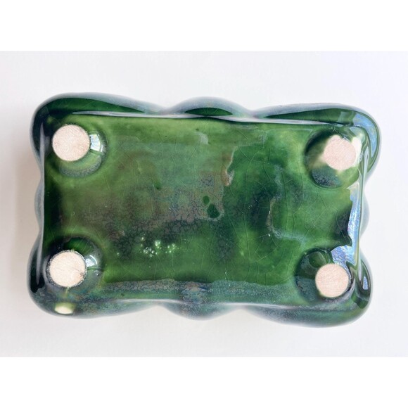 Green Mid-Century Vintage Planter | 1960s Emerald Pottery | Ungemach Pottery Co - Picture 5 of 8